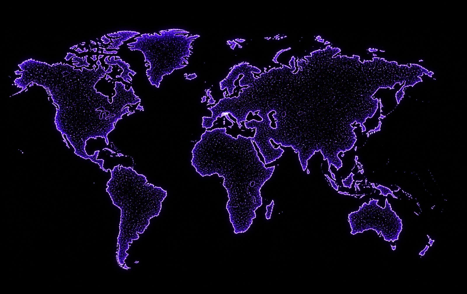 Global DEE® economic surface — dotted world map of value hubs